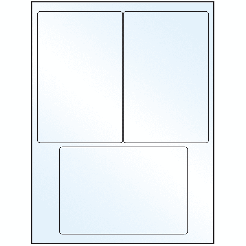 4" x 6" White Mid Gloss Rectangular Sheet Labels