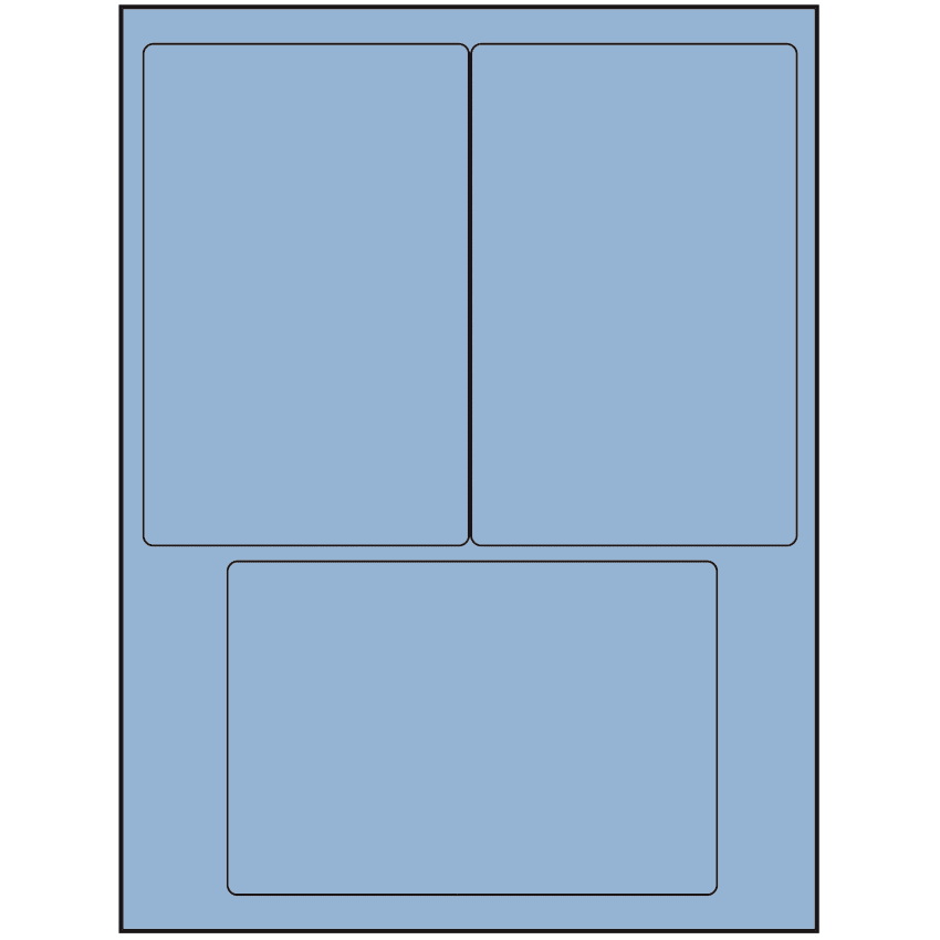 4" x 6" Pastel Blue Rectangular Sheet Labels