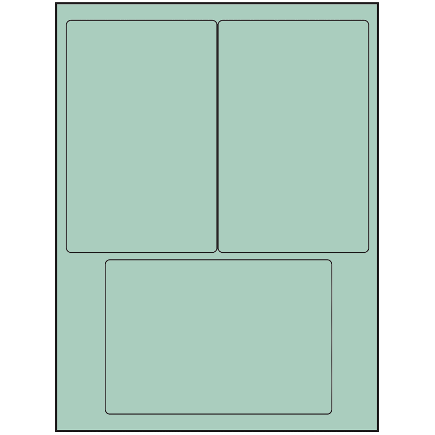 4" x 6" Pastel Green Rectangular Sheet Labels