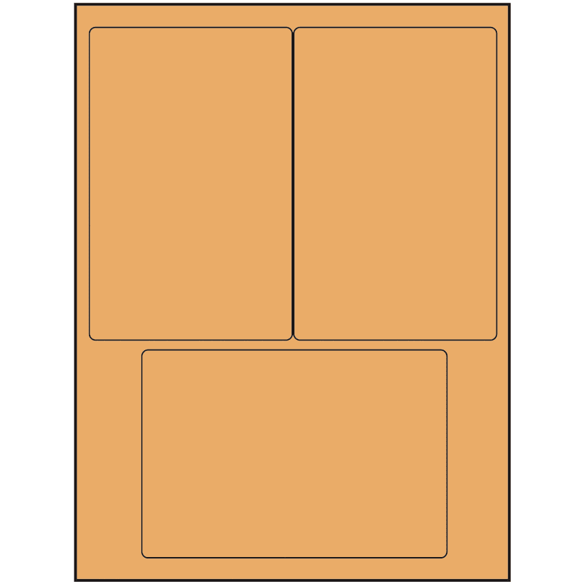 4" x 6" Pastel Orange Rectangular Sheet Labels