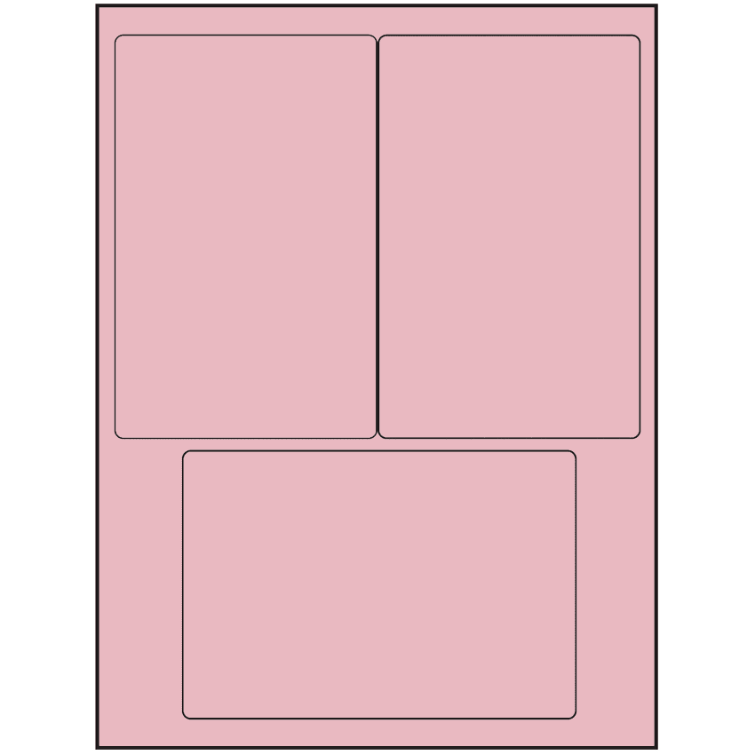 4" x 6" Pastel Pink Rectangular Sheet Labels