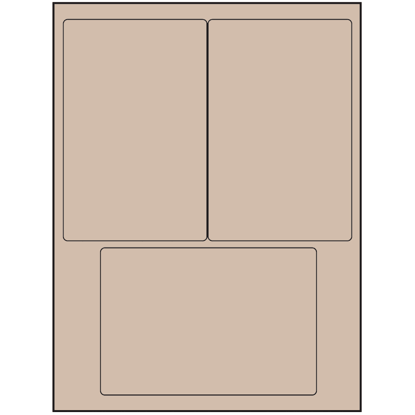 4" x 6" Pastel Tan Rectangular Sheet Labels