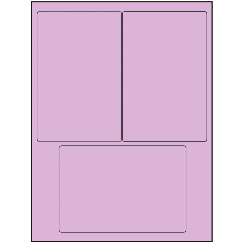 4" x 6" Pastel Purple Rectangular Sheet Labels