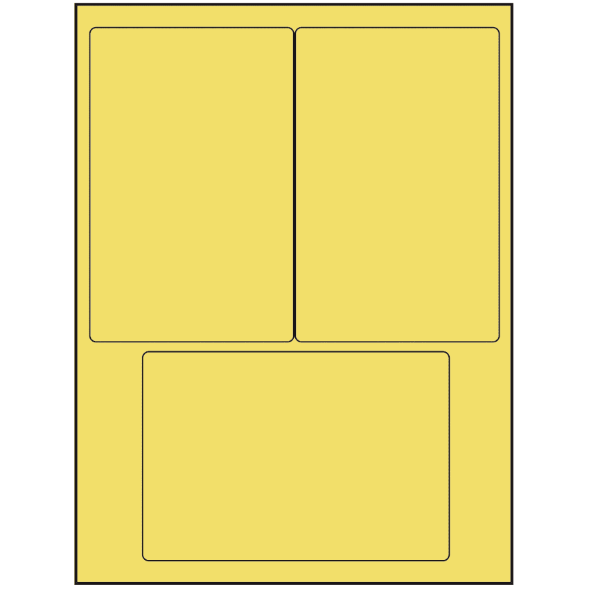 4" x 6" Pastel Yellow Rectangular Sheet Labels