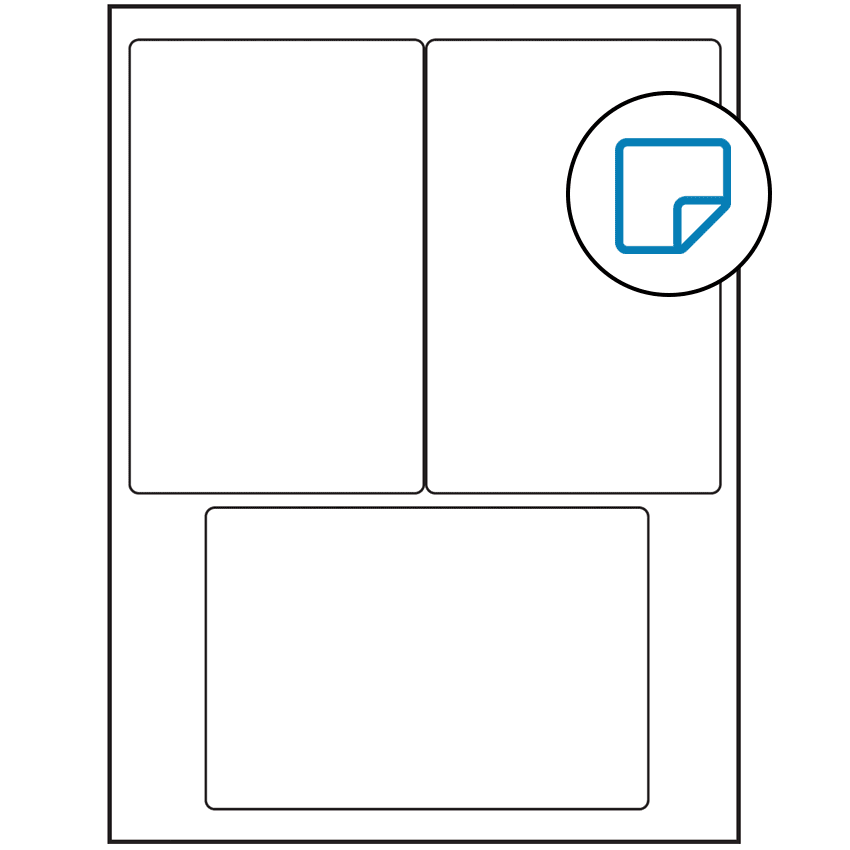 4" x 6" White Rectangular Sheet Labels - Removable Adhesive