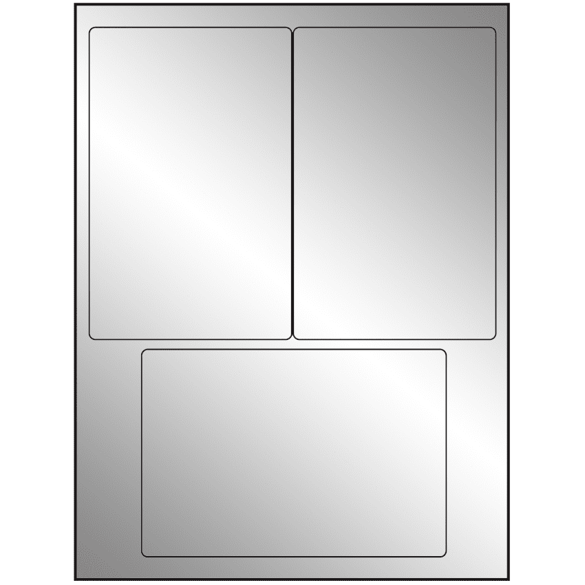 4" x 6" Silver Foil Rectangular Sheet Labels