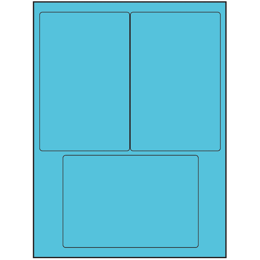 4" x 6" Turquoise Rectangular Sheet Labels