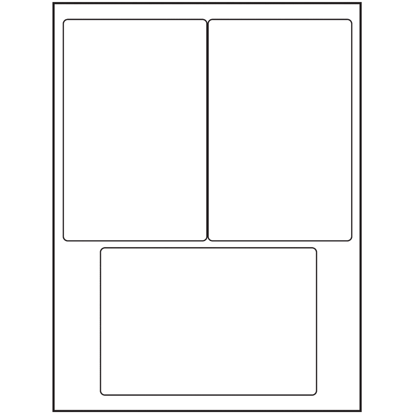 4" x 6" White Polyester Rectangular Sheet Labels