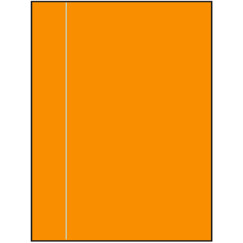 8.5" x 11" Fluorescent Orange Rectangular Sheet Labels
