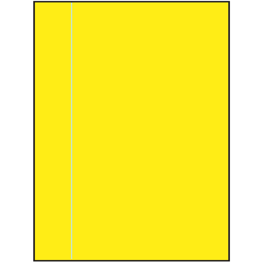 8.5" x 11" Fluorescent Yellow Rectangular Sheet Labels