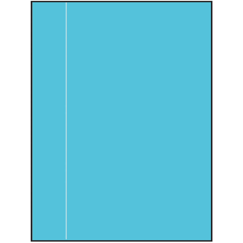 8.5" x 11" Turquoise Rectangular Sheet Labels