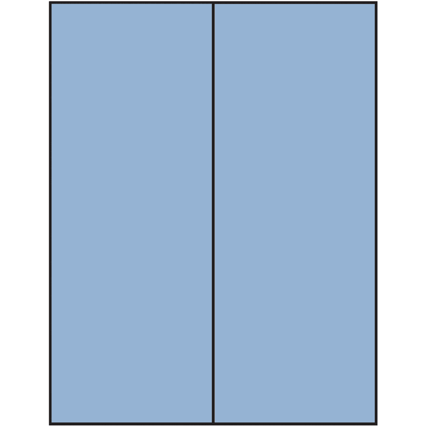 4.25" x 11" Pastel Blue Rectangular Sheet Labels
