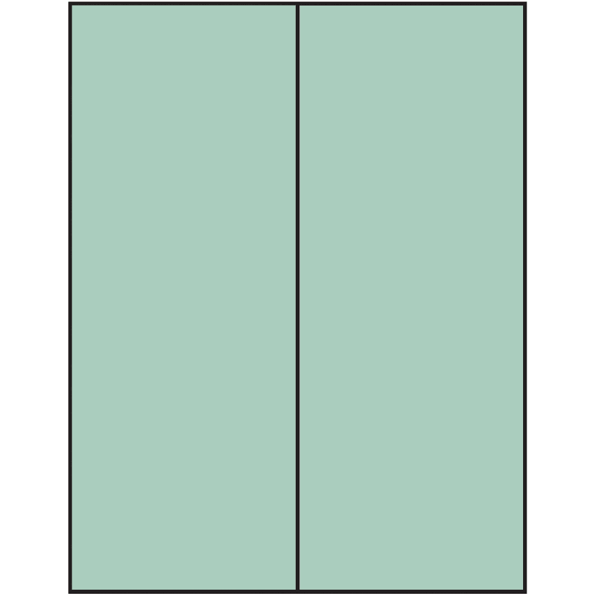 4.25" x 11" Pastel Green Rectangular Sheet Labels