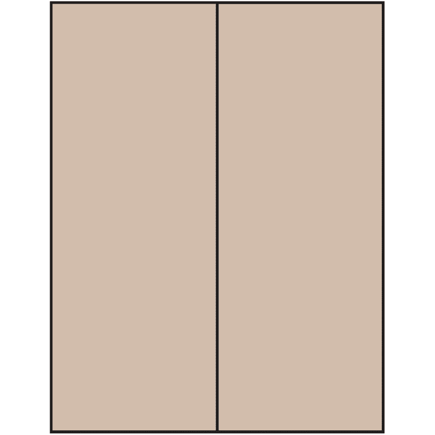 4.25" x 11" Pastel Tan Rectangular Sheet Labels