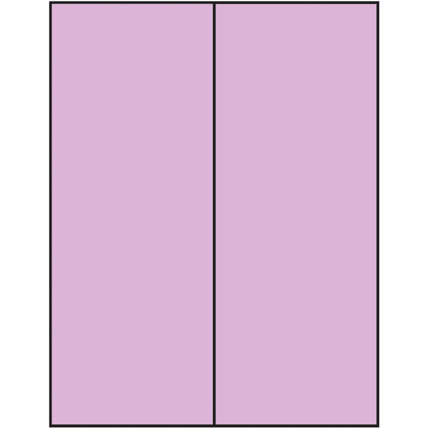 4.25" x 11" Pastel Purple Rectangular Sheet Labels