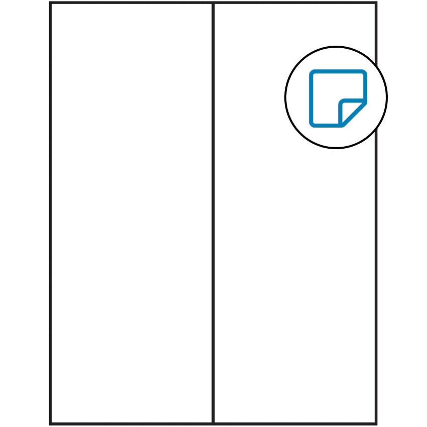 4.25" x 11" White Rectangular Sheet Labels - Removable Adhesive