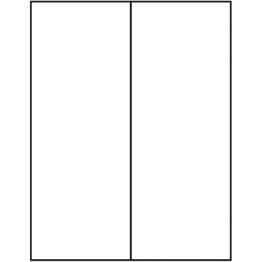 4.25" x 11" White Polyester Rectangular Sheet Labels