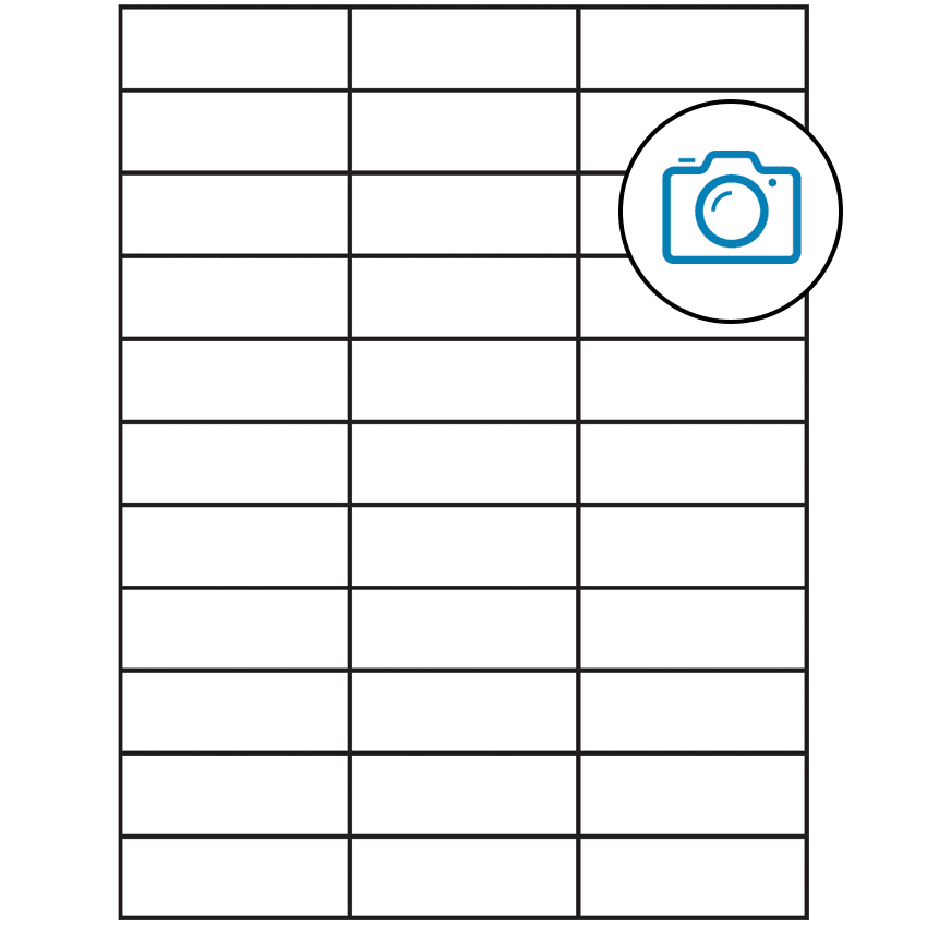 2.83" x 1" Photo Gloss Rectangular Sheet Labels