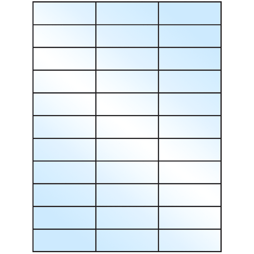 2.83" x 1" White Premium High Gloss Rectangular Sheet Labels
