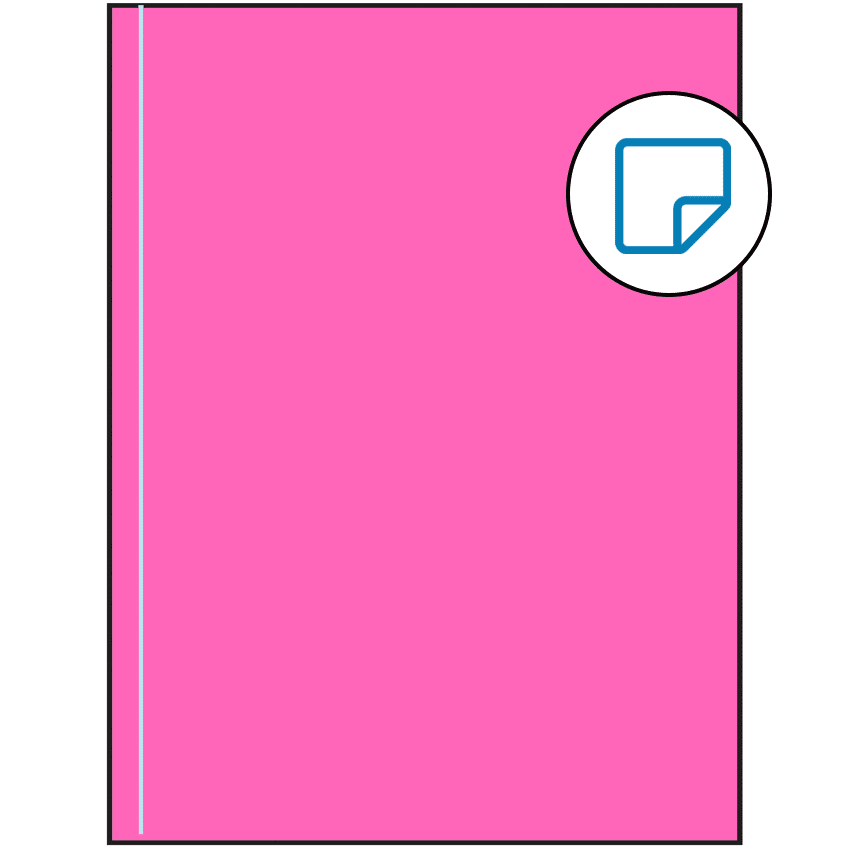 8.5" x 11" Fluorescent Pink Rectangular Sheet Labels - Removable Adhesive