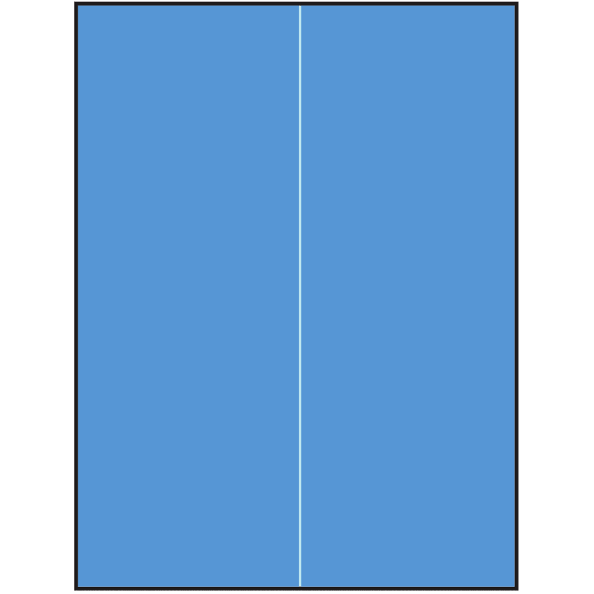 8.5" x 11" Fluorescent Blue Rectangular Sheet Labels