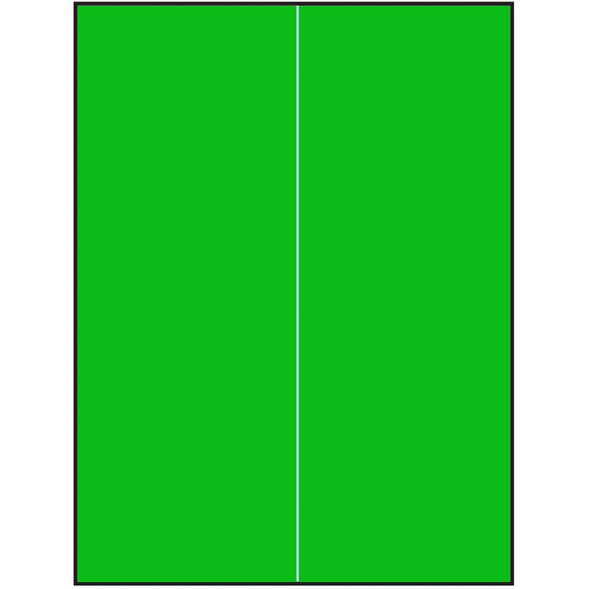 8.5" x 11" Fluorescent Green Rectangular Sheet Labels