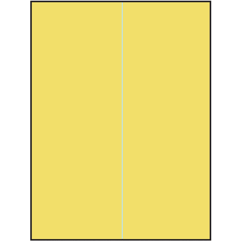 8.5" x 11" Pastel Yellow Rectangular Sheet Labels