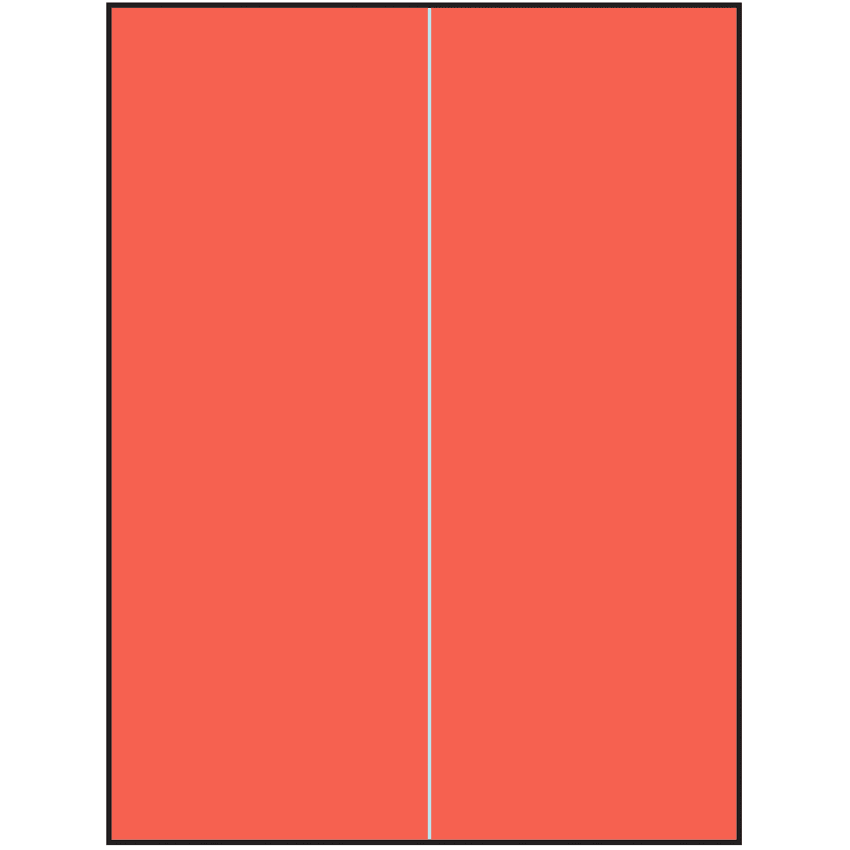 8.5" x 11" Red Rectangular Sheet Labels