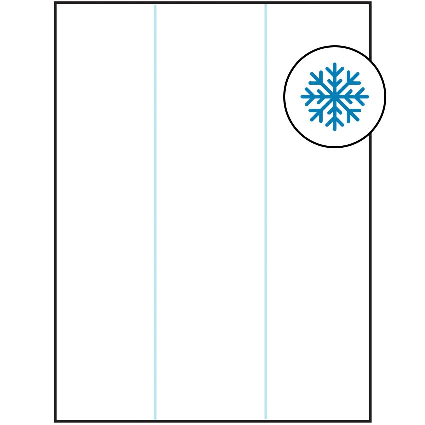 8.5" x 11" White Rectangular Sheet Labels - Freezer Grade Adhesive