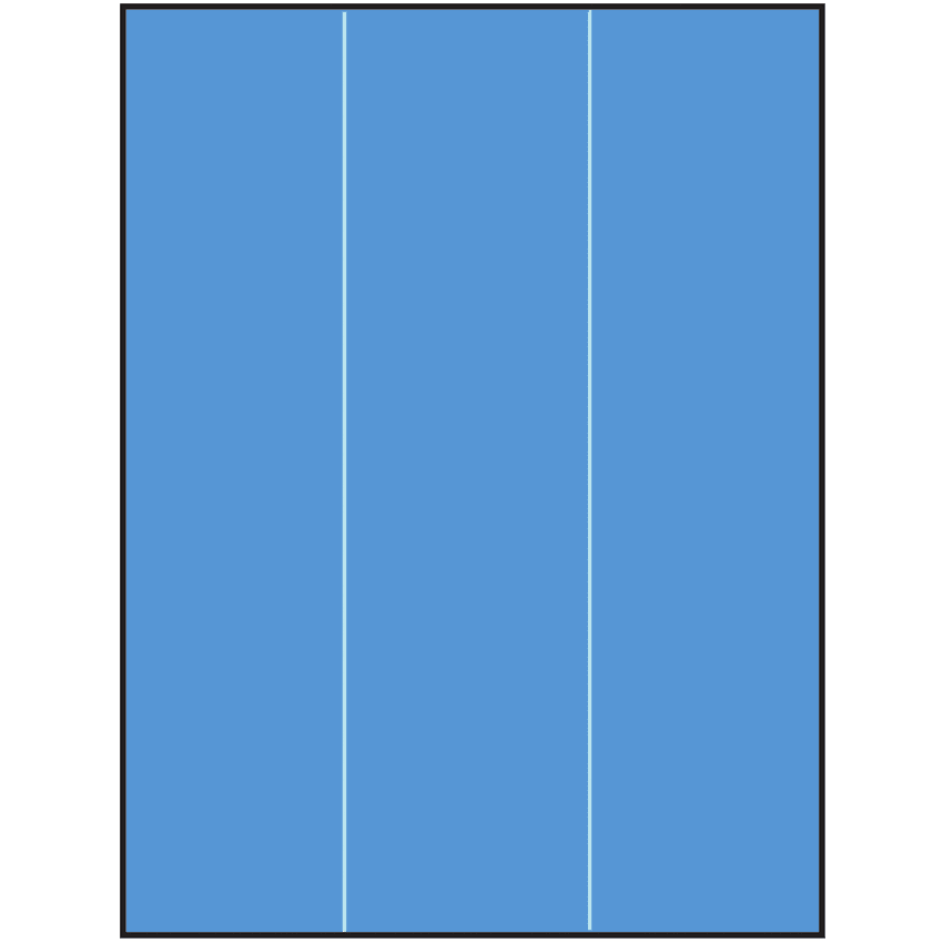 8.5" x 11" Fluorescent Blue Rectangular Sheet Labels