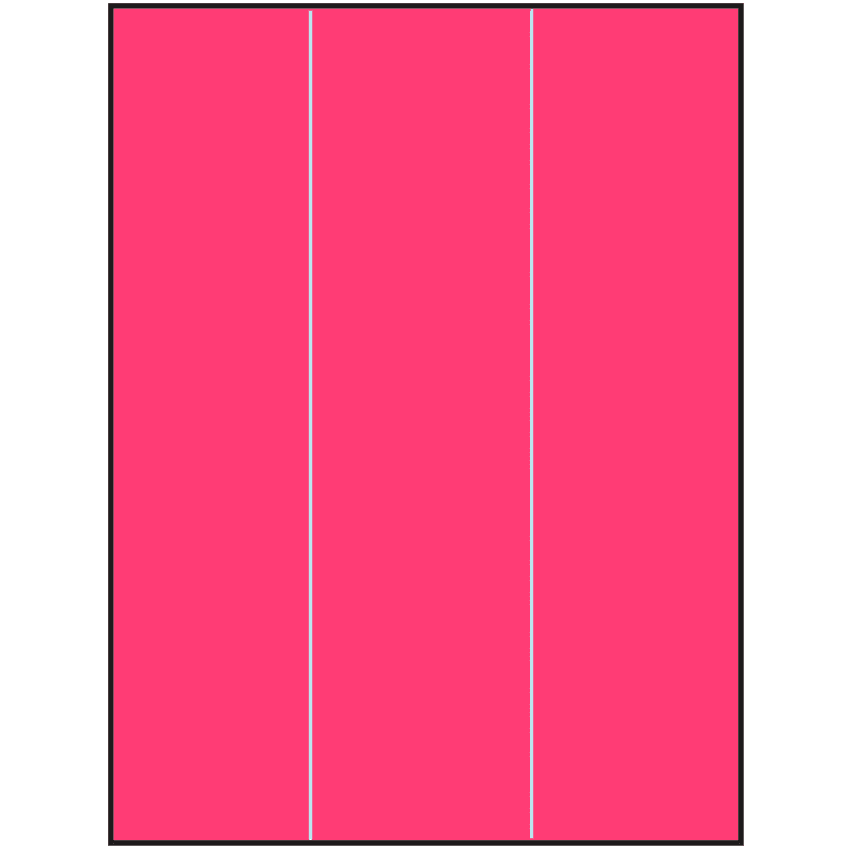 8.5" x 11" Fluorescent Pink Rectangular Sheet Labels