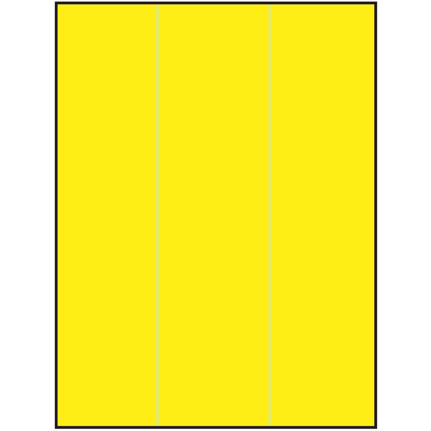 8.5" x 11" Fluorescent Yellow Rectangular Sheet Labels