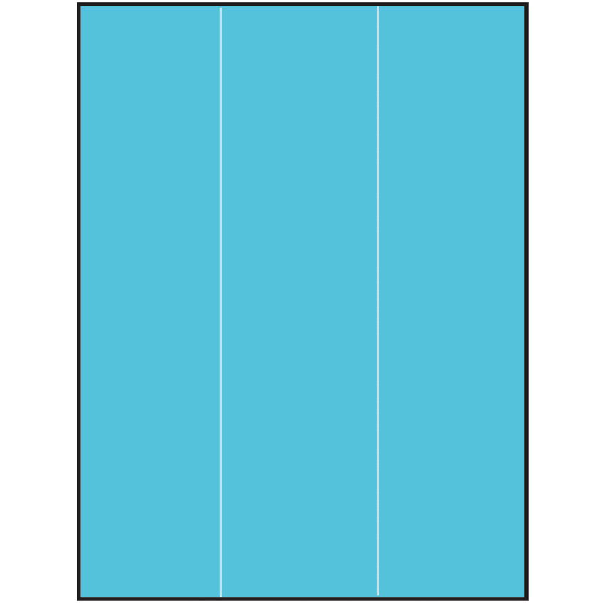 8.5" x 11" Turquoise Rectangular Sheet Labels