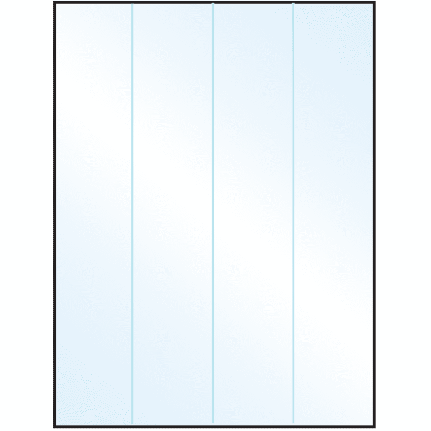 8.5" x 11" Crystal Clear Rectangular Sheet Labels