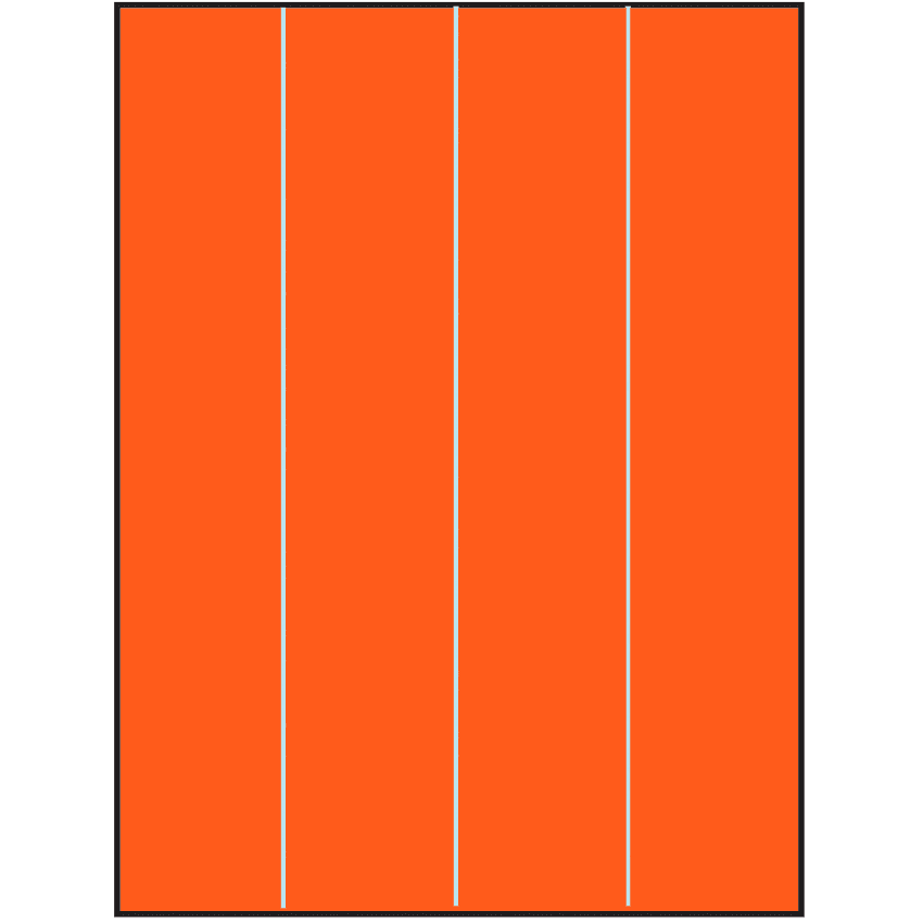 8.5" x 11" Fluorescent Red Rectangular Sheet Labels