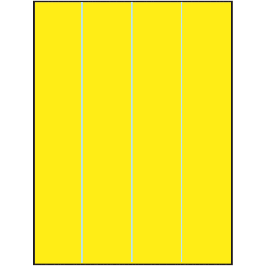 8.5" x 11" Fluorescent Yellow Rectangular Sheet Labels