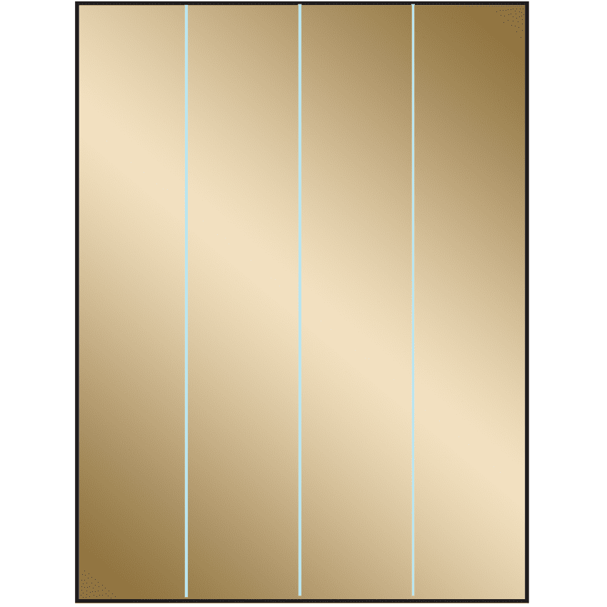 8.5" x 11" Gold Foil Rectangular Sheet Labels