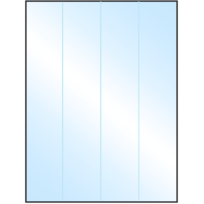 8.5" x 11" White Premium High Gloss Rectangular Sheet Labels