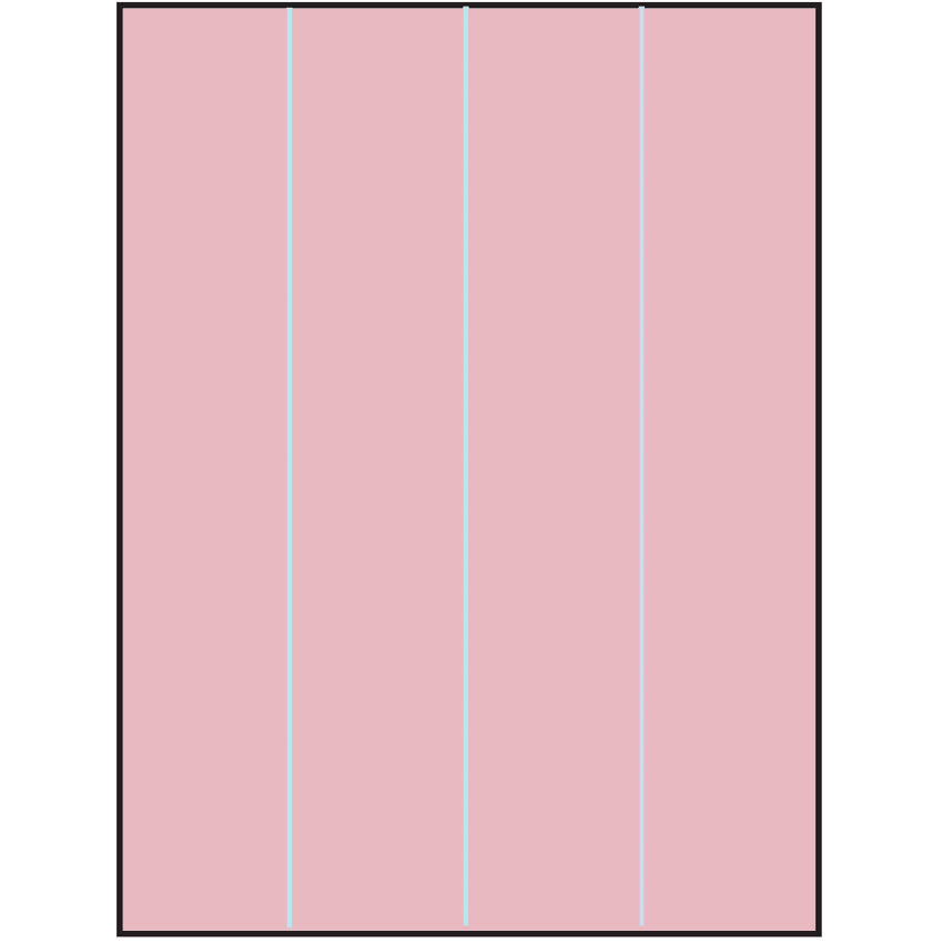 8.5" x 11" Pastel Pink Rectangular Sheet Labels