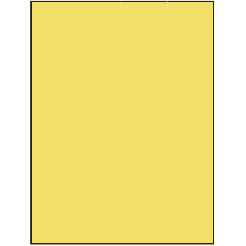 8.5" x 11" Pastel Yellow Rectangular Sheet Labels