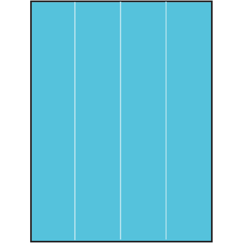 8.5" x 11" Turquoise Rectangular Sheet Labels