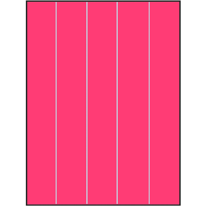 8.5" x 11" Fluorescent Pink Rectangular Sheet Labels