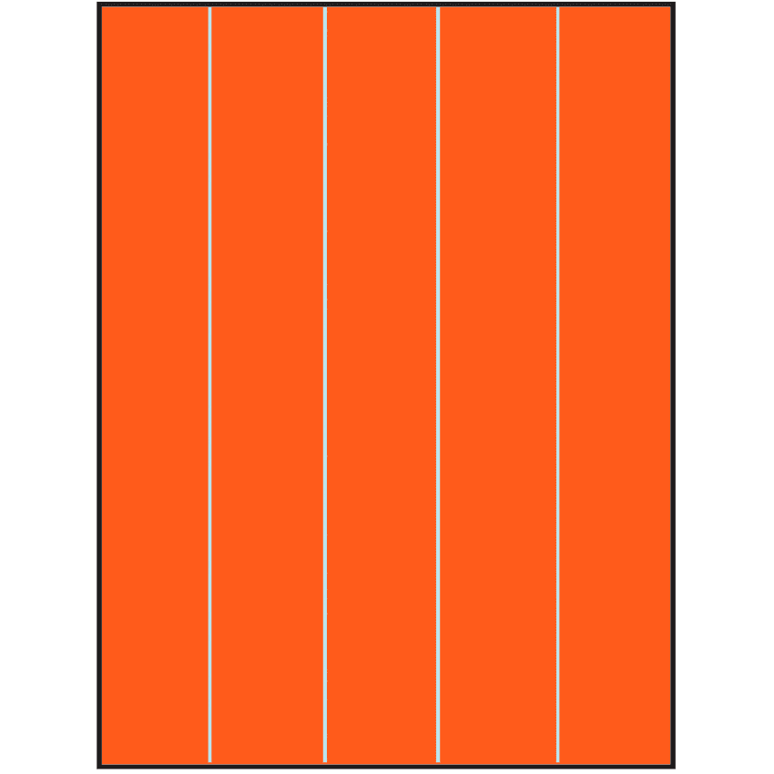 8.5" x 11" Fluorescent Red Rectangular Sheet Labels