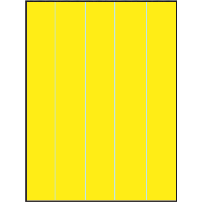 8.5" x 11" Fluorescent Yellow Rectangular Sheet Labels