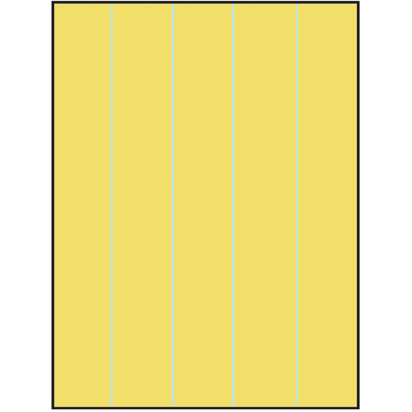 8.5" x 11" Pastel Yellow Rectangular Sheet Labels