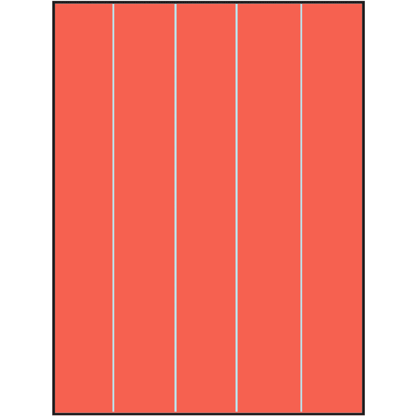8.5" x 11" Red Rectangular Sheet Labels