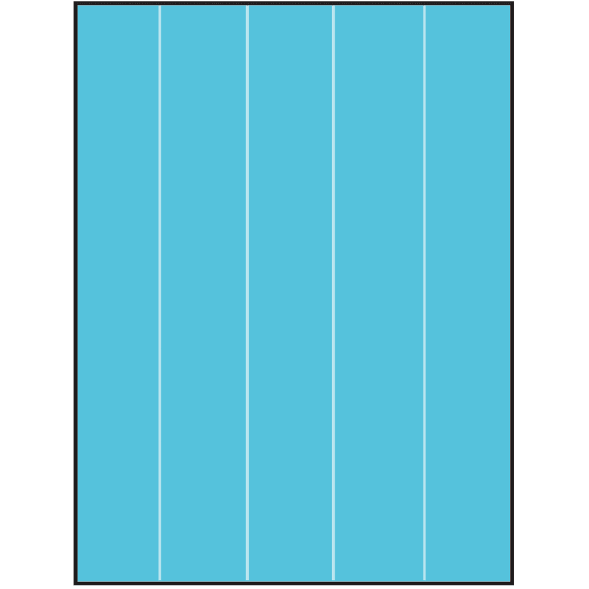 8.5" x 11" Turquoise Rectangular Sheet Labels