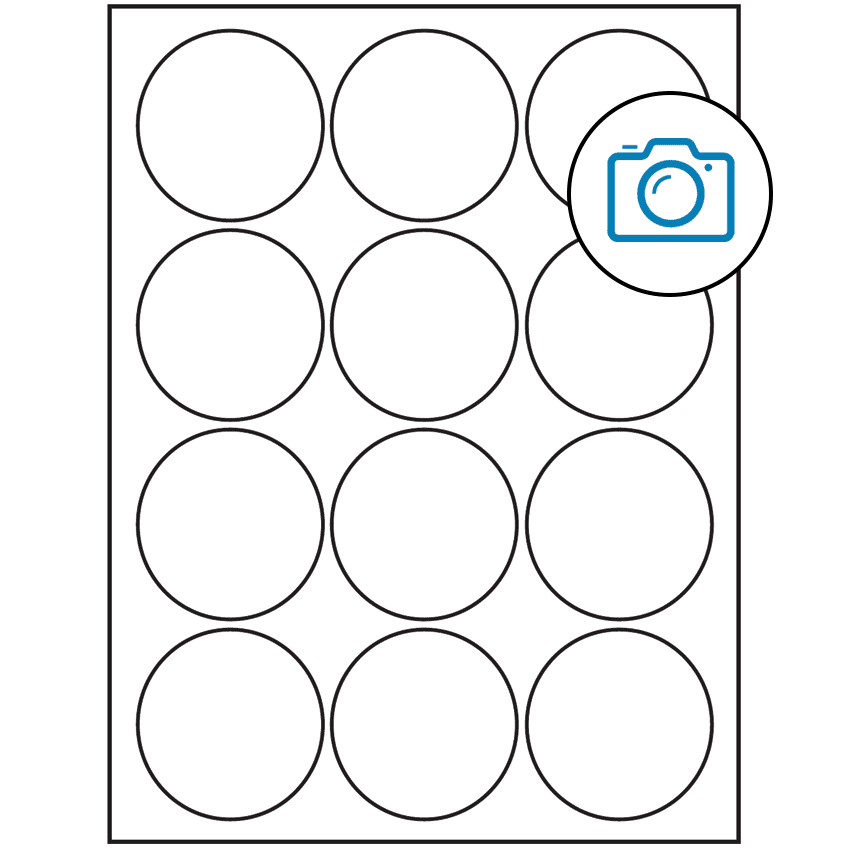 2.5" Photo Gloss Circular Sheet Labels