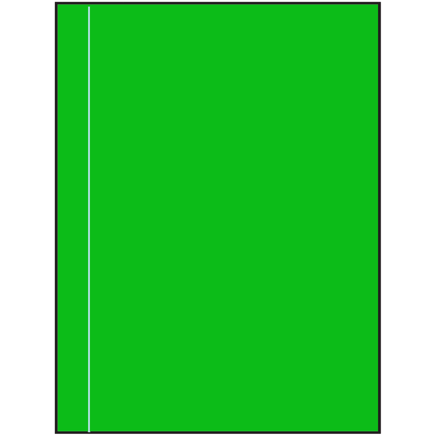 8.5" x 11" Fluorescent Green Rectangular Sheet Labels