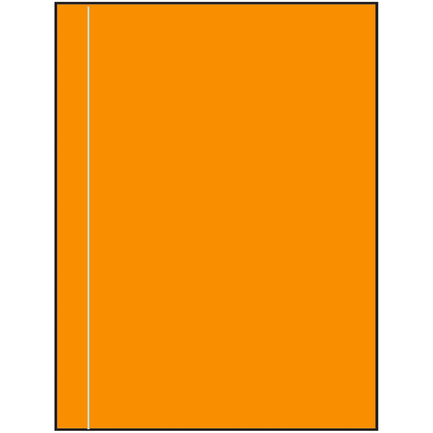 8.5" x 11" Fluorescent Orange Rectangular Sheet Labels